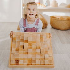 Grimm's Large Natural Stepped Pyramid Building Set