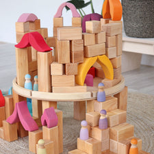 Grimm's Large Natural Stepped Pyramid Building Set