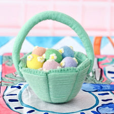 Petite Felt Easter Basket (Teal)