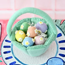 Petite Felt Easter Basket (Teal)