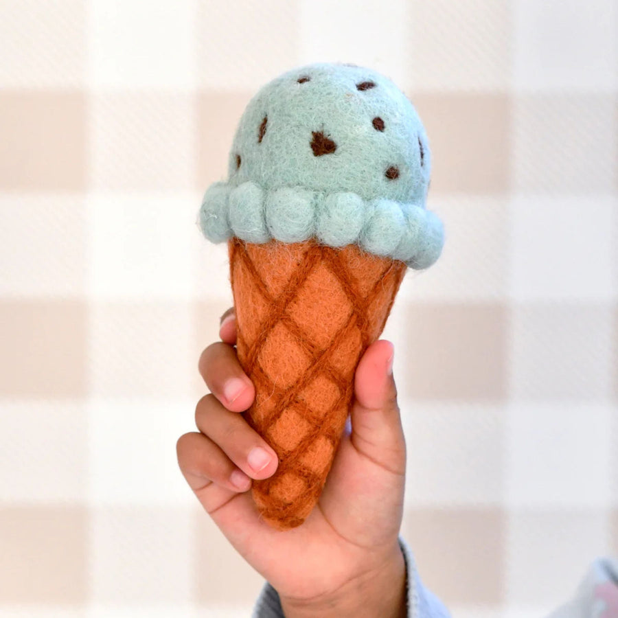 Felt Mint Chocolate Chip Ice Cream | Play Food