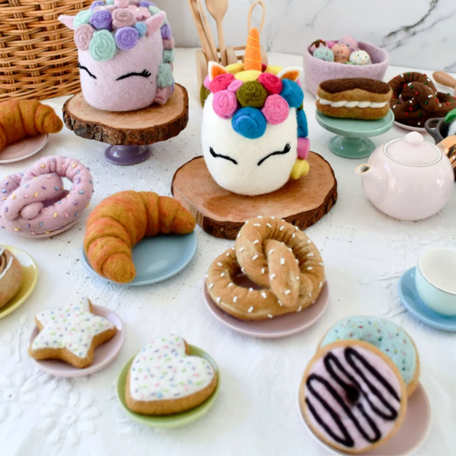 Felt Heart Sprinkles Cookie Tara Treasures Play Food – The