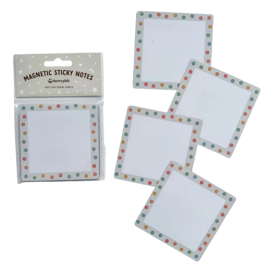 Magnetic Sticky Notes (Rainbow Smileys)