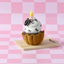 Felt Giant Oreo Cupcake with Candle | Play Food