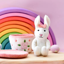 Felt Rabbit in Tea Cup