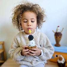 Felt Giant Oreo Cupcake with Candle | Play Food