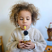 Felt Giant Oreo Cupcake with Candle | Play Food
