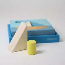 Grimm's Building Set Creative Puzzle (Boat, Blue)