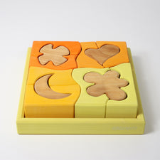 Grimm's Building Set Creative Puzzle (Shapes, Yellow)