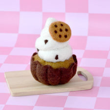 Felt Giant Cookies and Cream Cupcake | Play Food