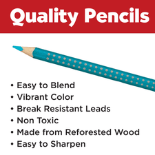 Grip Ecopencils - Colour Pencils with Raised Grip For Kids (Set of 24)