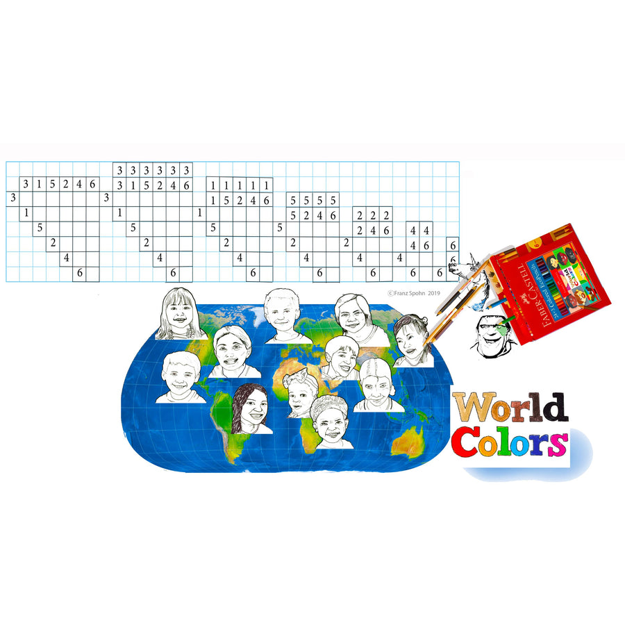 World Colours - 27 Eco-Pencils with Skin Tones