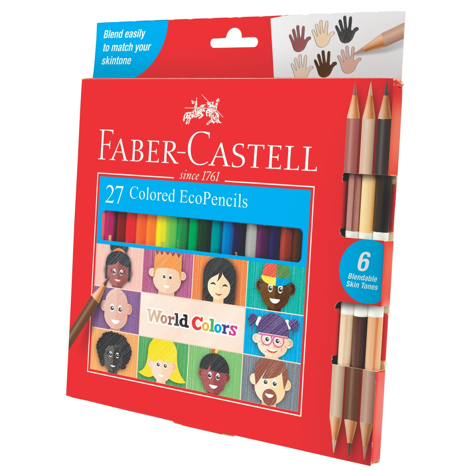 World Colours - 27 Eco-Pencils with Skin Tones
