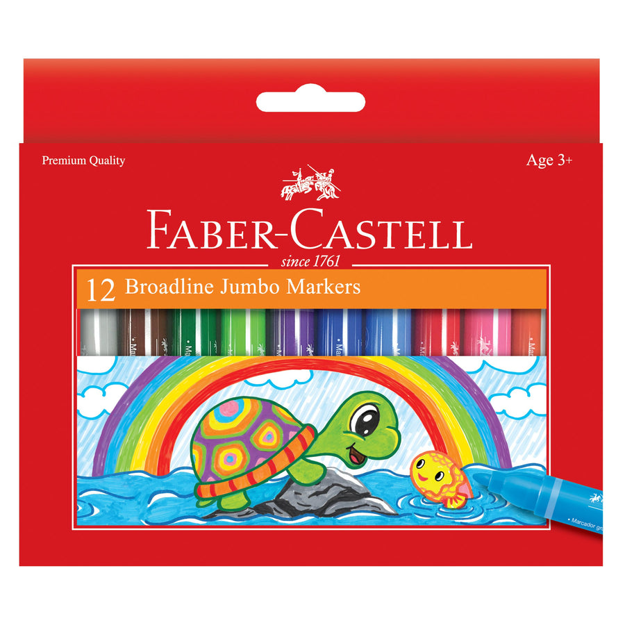 Jumbo Broadline Markers in Vibrant Colours (Set of 12)