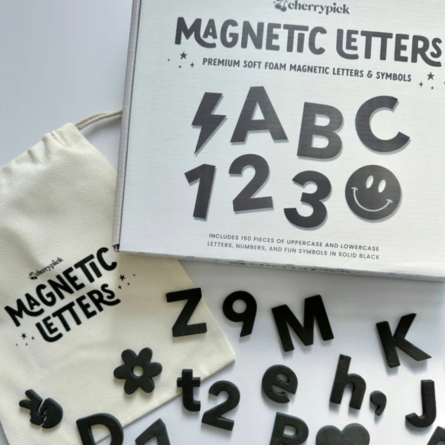 Soft Foam Magnetic Letters & Symbols (Black)