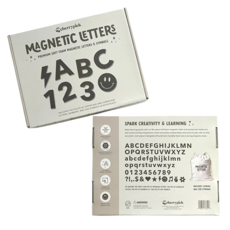 Soft Foam Magnetic Letters & Symbols (Black)