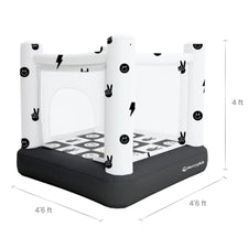 Magic Bounce House – Mini Cordless Indoor Bouncer (Monochrome Smiley)