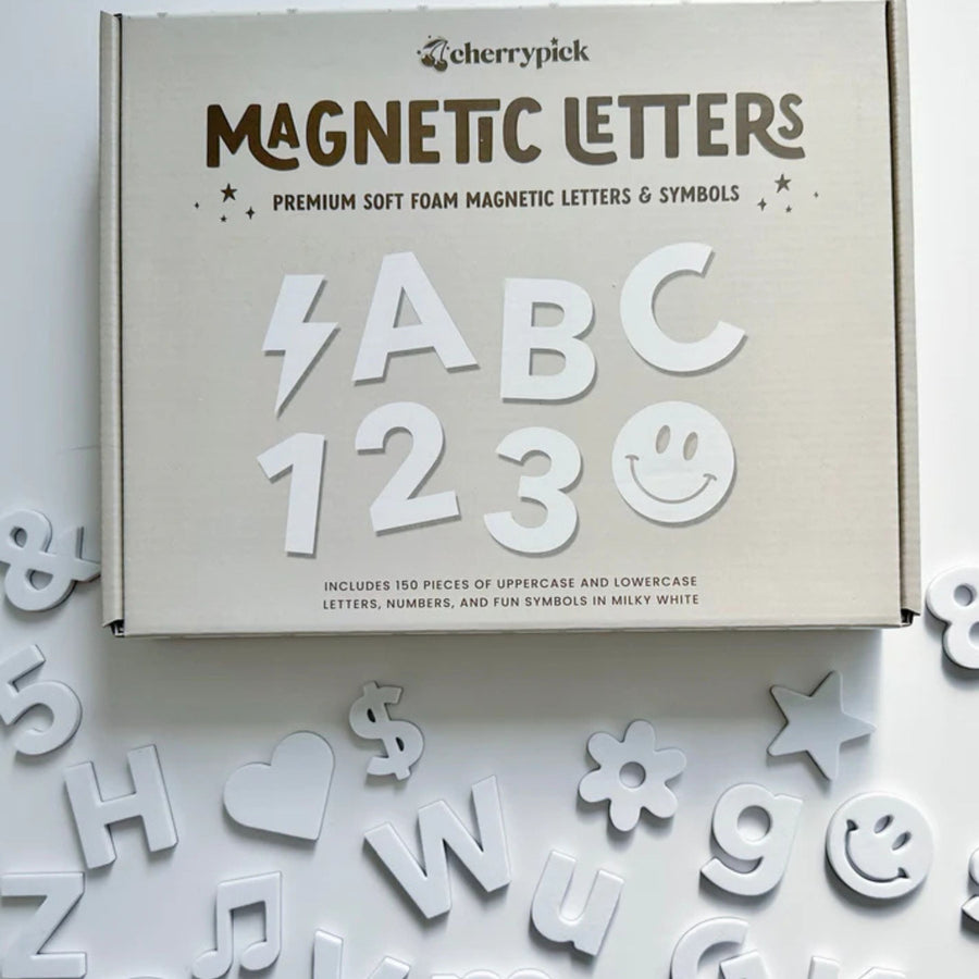 Soft Foam Magnetic Letters & Symbols (White)