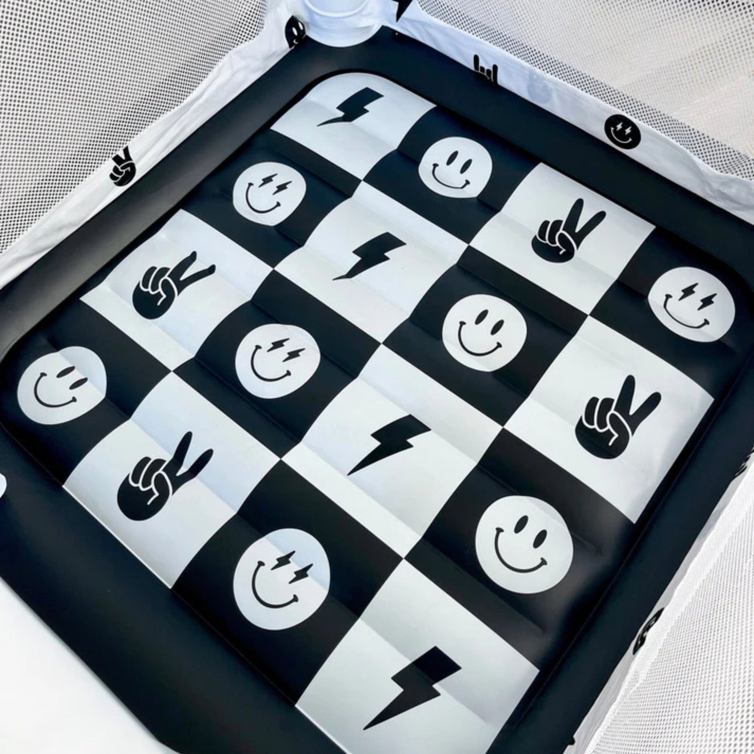 Magic Bounce House – Mini Cordless Indoor Bouncer (Monochrome Smiley)