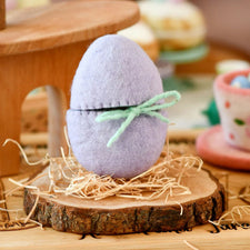 Felt Purple Surprise Egg with Duck