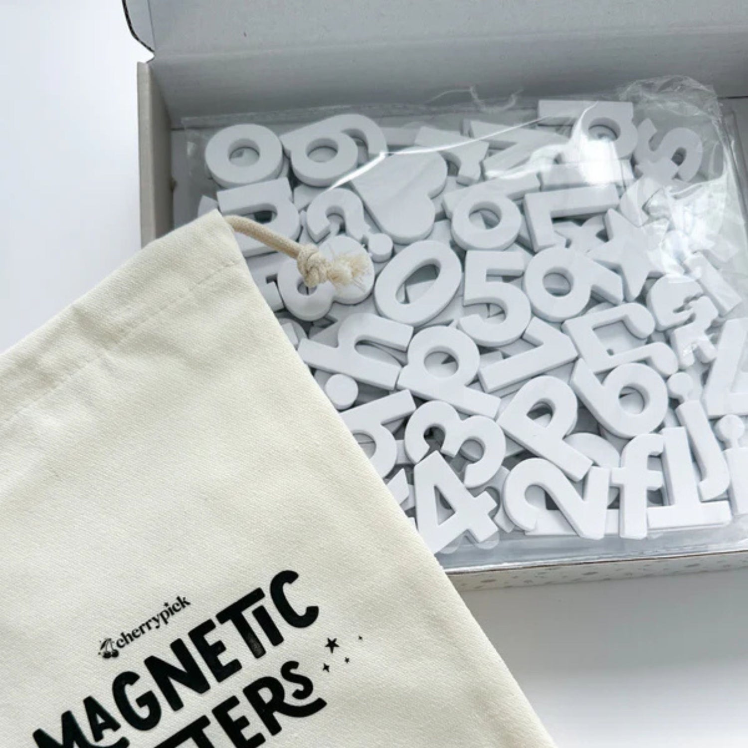 Soft Foam Magnetic Letters & Symbols (White)