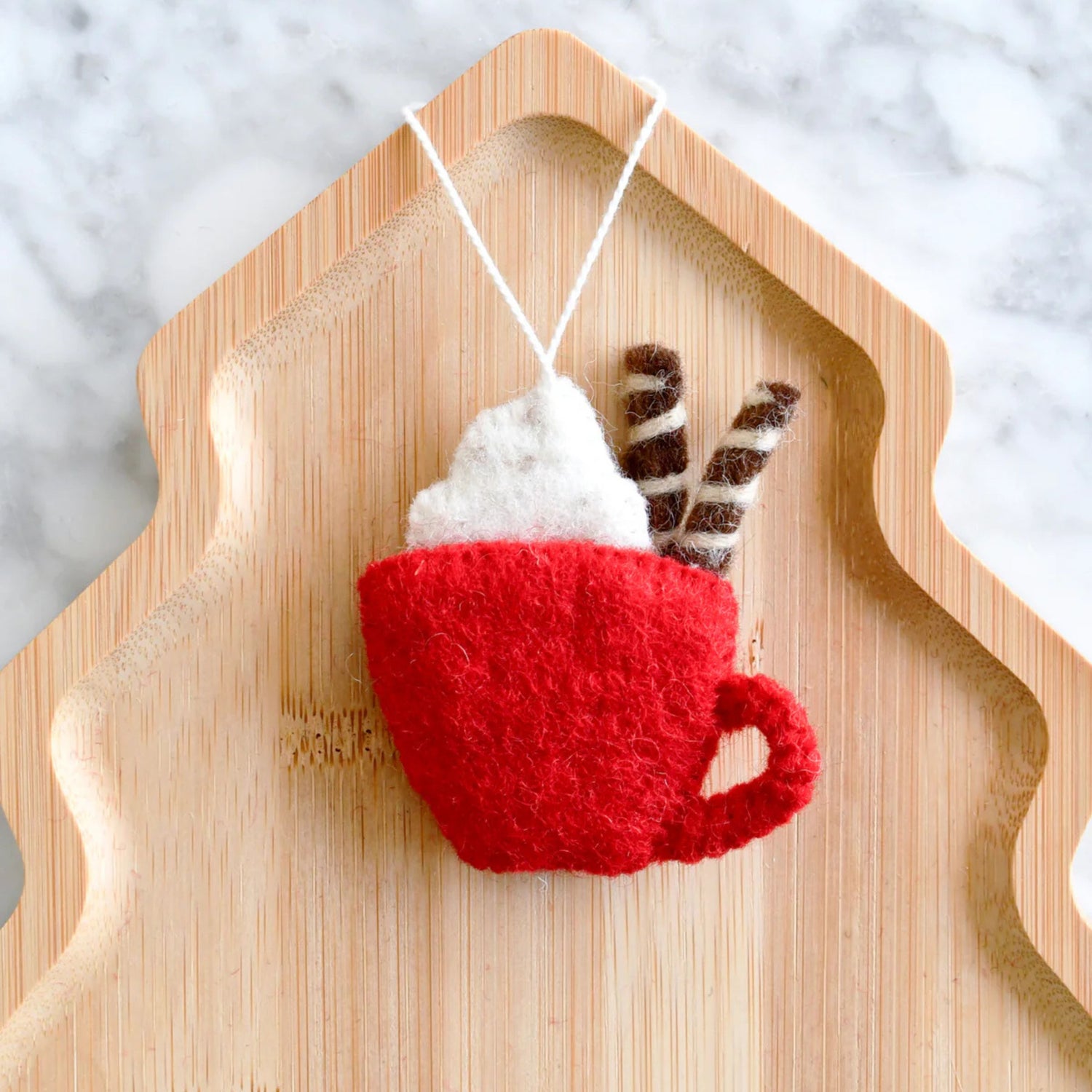 Felt Christmas Hot Cacao Ornament