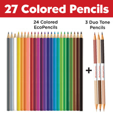 World Colours - 27 Eco-Pencils with Skin Tones