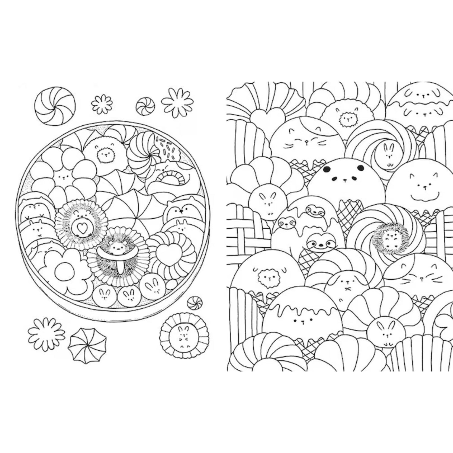 Colouring Book: A Million Cute Animals: Adorable Animals To Colour