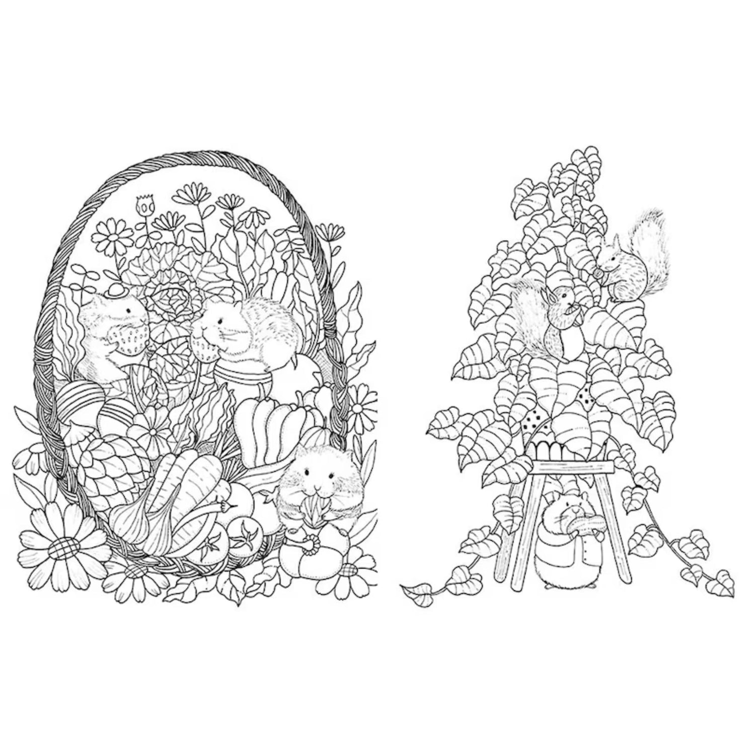 Colouring Book: A Million Cute Animals: Adorable Animals To Colour