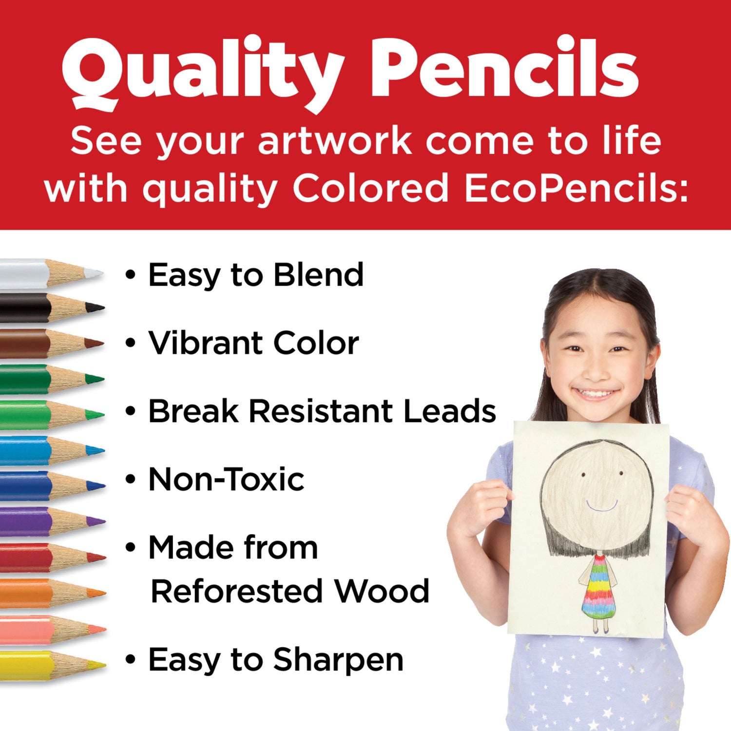 World Colours - 27 Eco-Pencils with Skin Tones