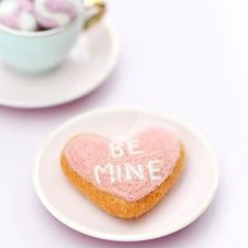 Felt "Be Mine" Heart Icing Cookie | Play Food