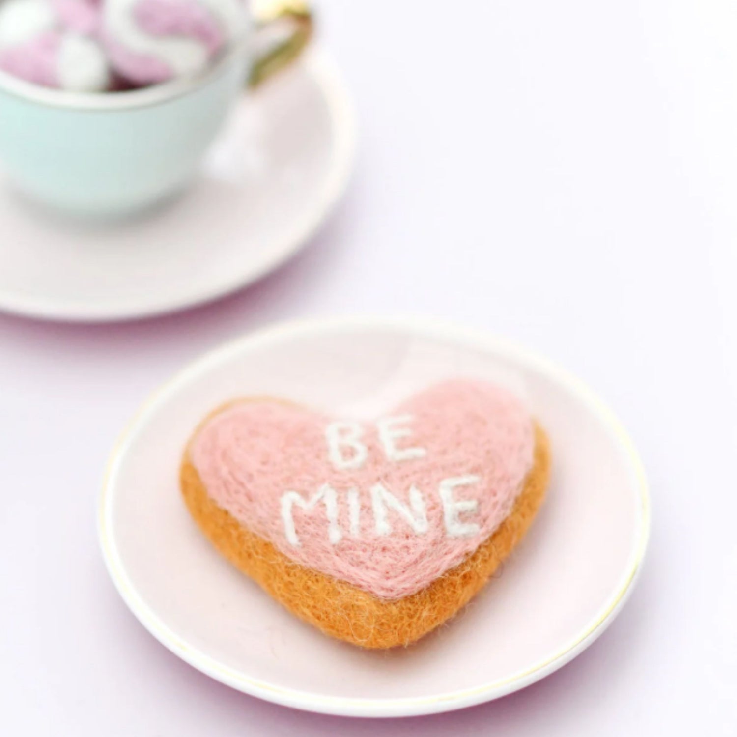 Felt "Be Mine" Heart Icing Cookie | Play Food