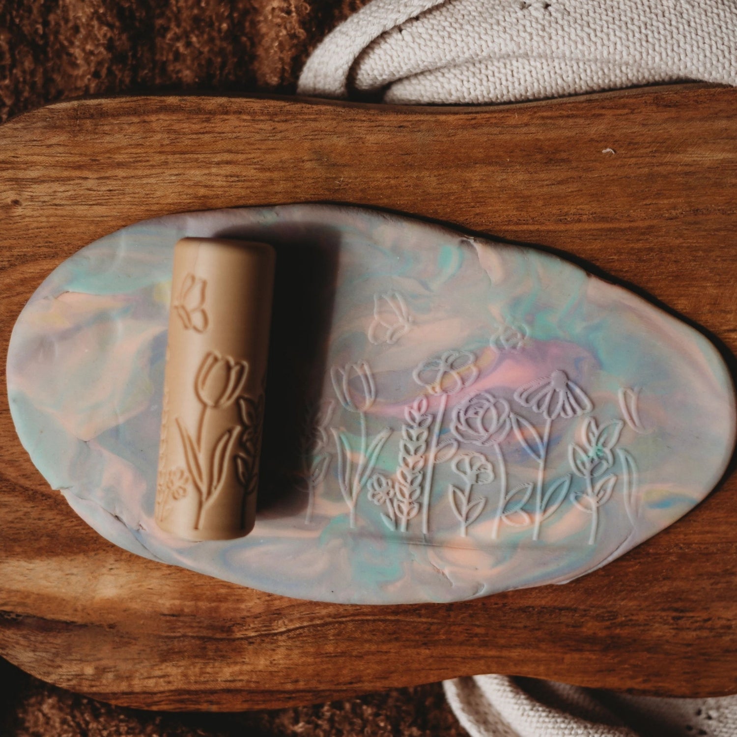 Eco Playdough Roller (Flower)