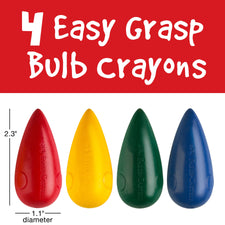 Little Creatives Easy Grasp Washable Bulb Crayons (Set of 4)