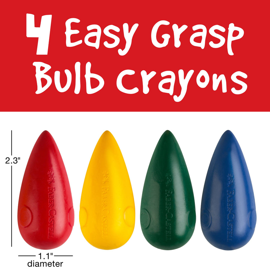 Little Creatives Easy Grasp Washable Bulb Crayons (Set of 4)