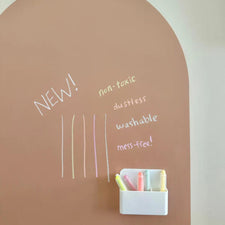 Dustless Chalk Crayons + Magnetic Holder Bundle for Magic Playwall (White)