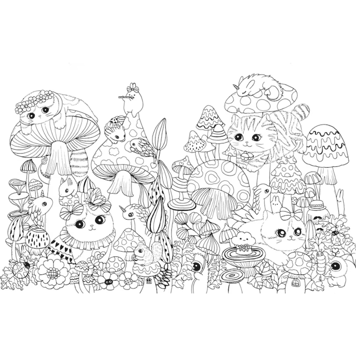 Colouring Book: A Million Kittens: Adorable Felines to Colour