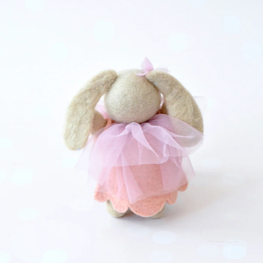 Felt Rabbit Doll with Pink Tutu Dress