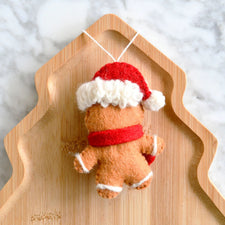 Felt Christmas Gingerbread Boy Ornament