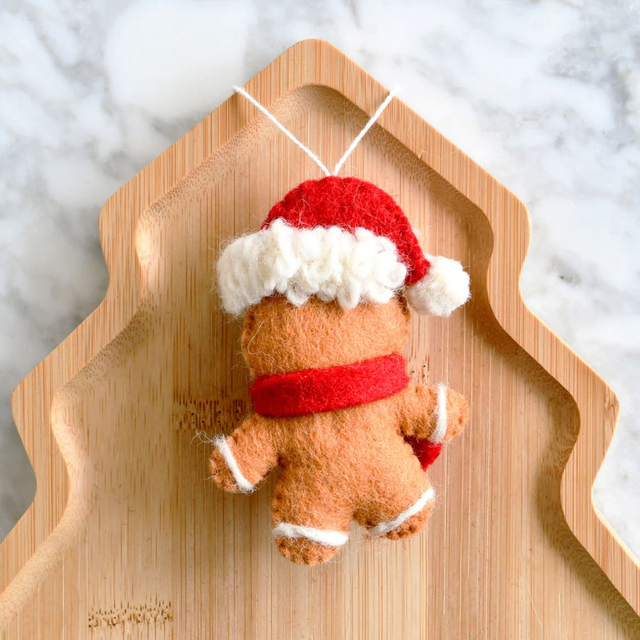 Felt Christmas Gingerbread Boy Ornament