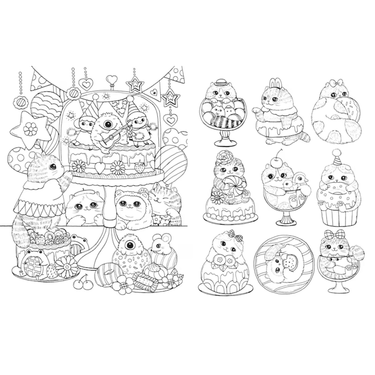 Colouring Book: A Million Kittens: Adorable Felines to Colour