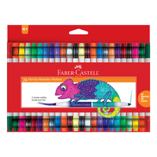 24 Duotip Washable Markers For Kids (48 Colours)