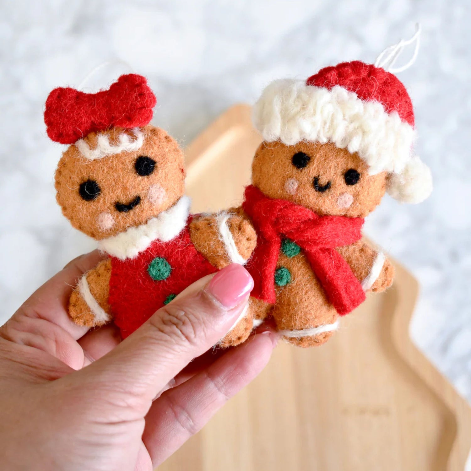 Felt Christmas Gingerbread Boy Ornament