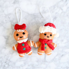 Felt Christmas Gingerbread Boy Ornament