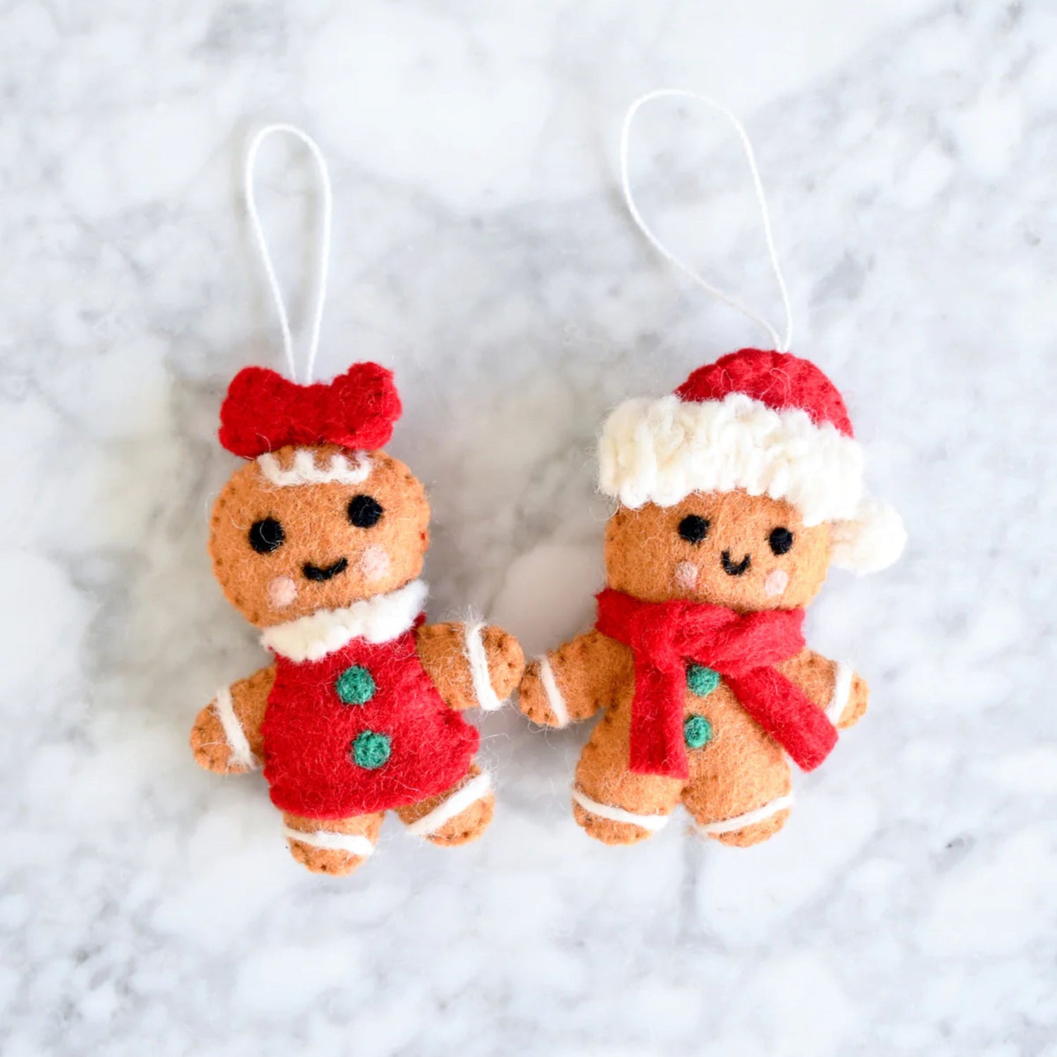 Felt Christmas Gingerbread Boy Ornament