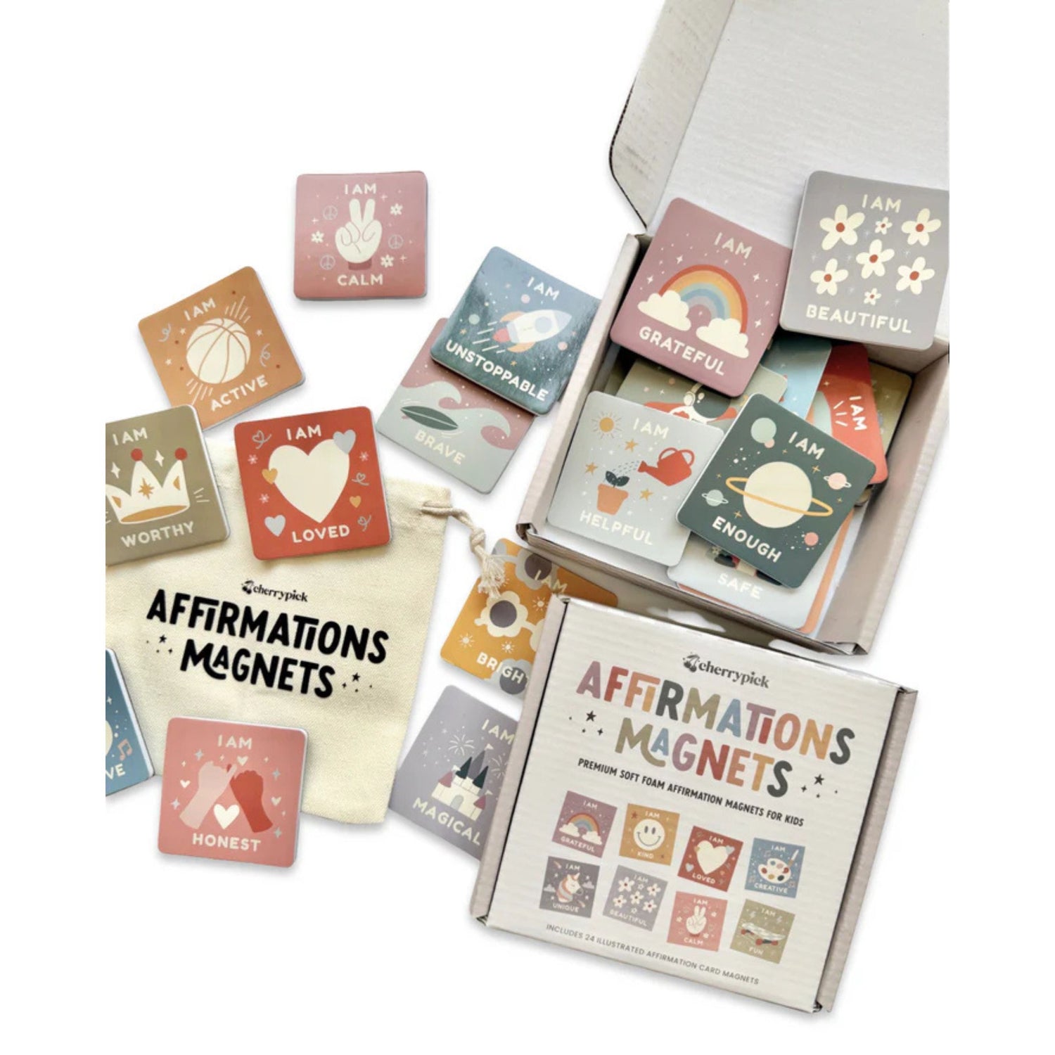 Affirmations Magnets - Soft Foam Magnetic Set