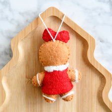 Felt Christmas Gingerbread Girl Ornament