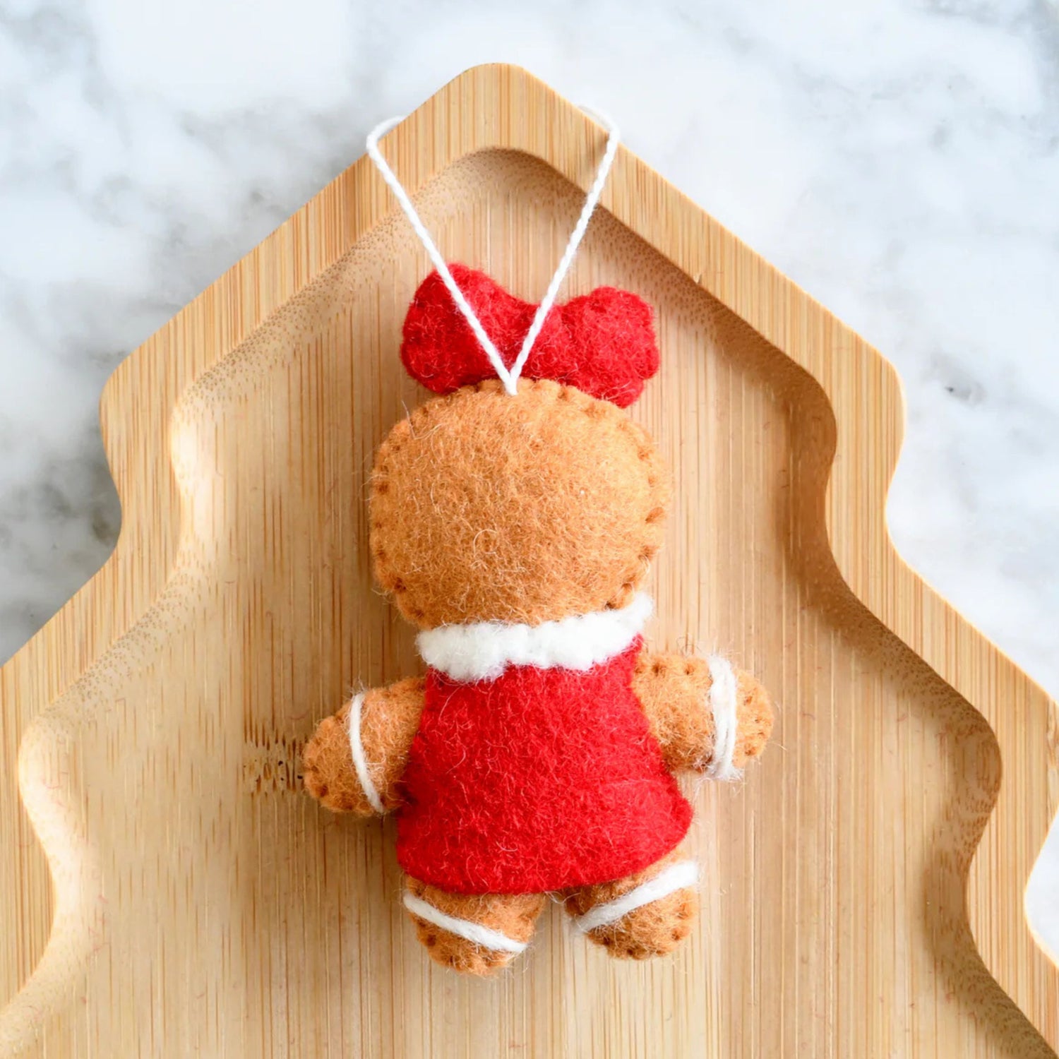 Felt Christmas Gingerbread Girl Ornament