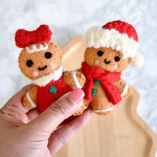 Felt Christmas Gingerbread Girl Ornament