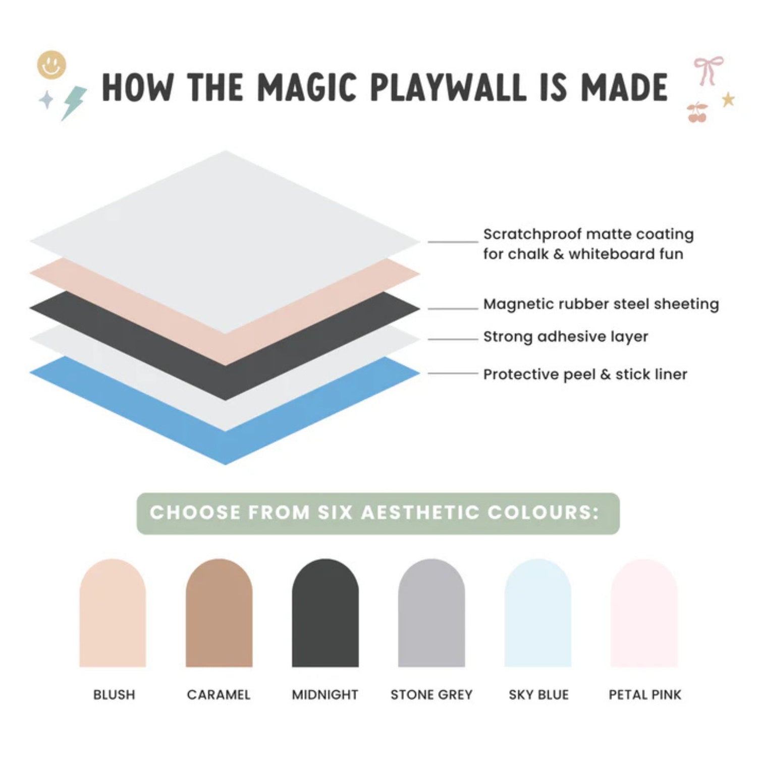 Magic Playwall - Arch Magnetic Wall Decal (Caramel)